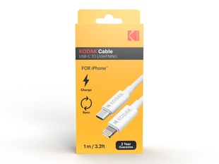 KODAK kabel USB C &lt;-&gt; Lightning (for iPhone), 1m, bílý